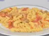 Receita fácil de massa com atum, fiambre e cogumelos