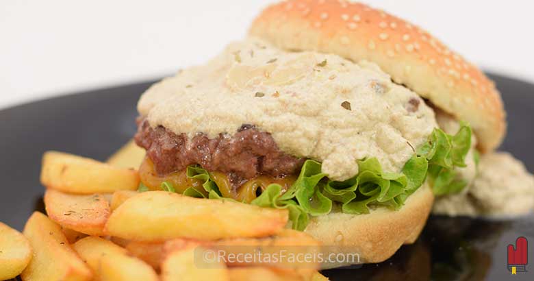 Receita fácil de hamburguer com cogumelos
