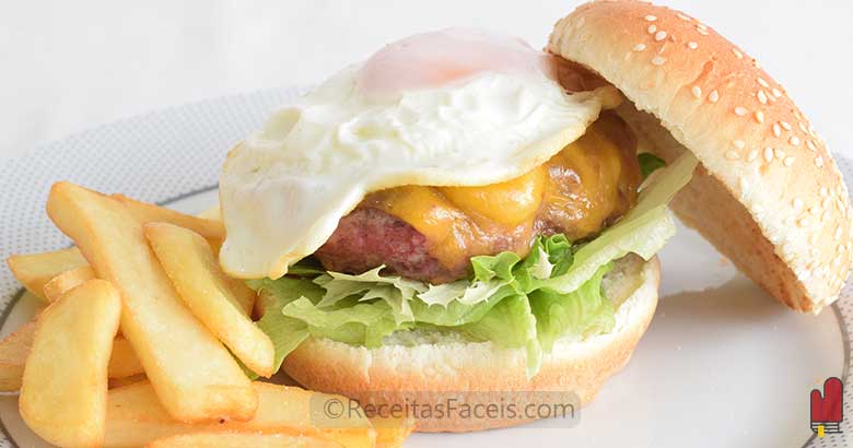 receita fácil de hamburguer com ovo
