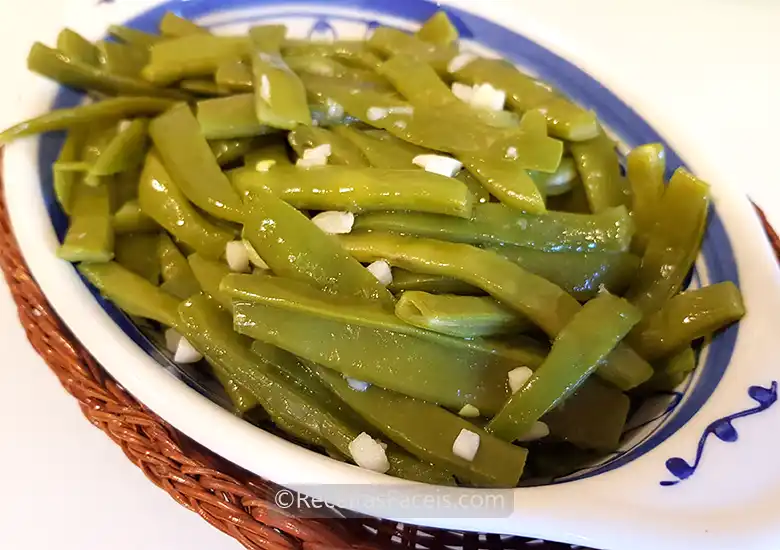 receita fácil de Feijão Verde com Alho