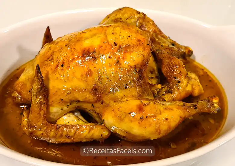 receita fácil de Frango Assado com Limão