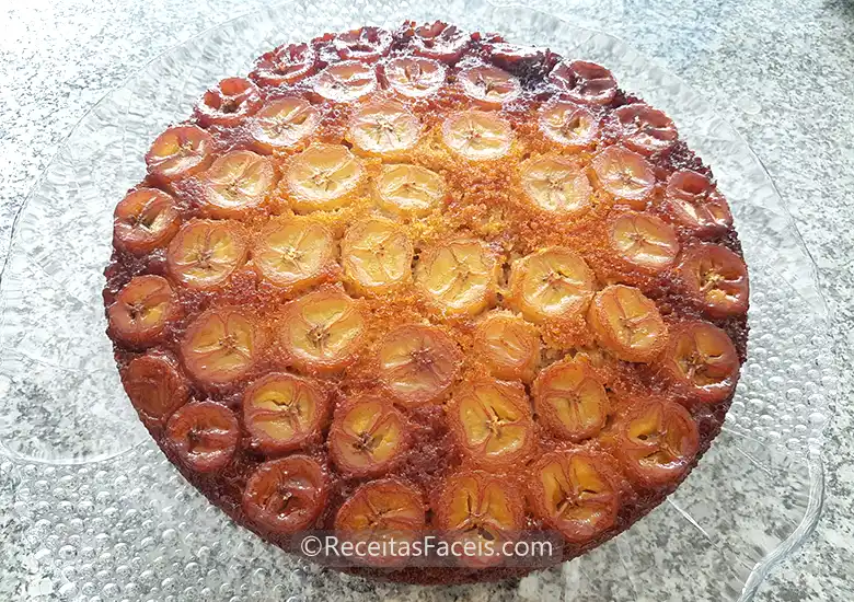 receita fácil de bolo de banana