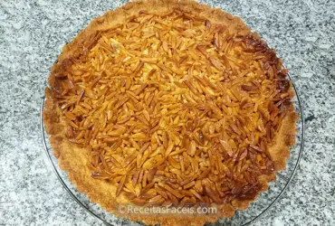 receita fácil de tarte de amendoa