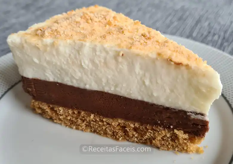 receita fácil de tarte de chocolate e natas