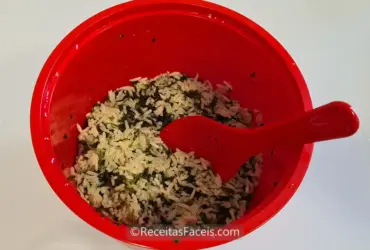 receita facil de arroz no micro-ondas