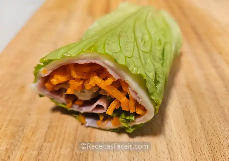 receita de rolinhos de alface